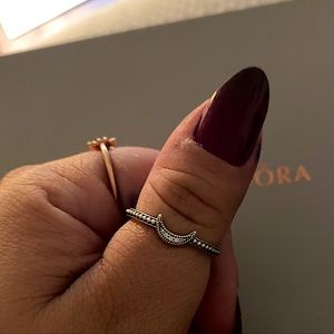 Pandora Crescent Moon Ring